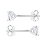 Goldsmiths 18ct White Gold 0.60cttw Brilliant Cut Diamond Solitaire Stud Earrings