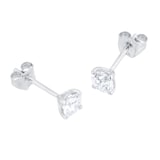 Goldsmiths 18ct White Gold 0.60cttw Brilliant Cut Diamond Solitaire Stud Earrings