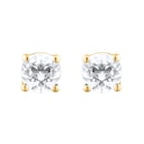 Goldsmiths 18ct Yellow Gold 0.60cttw Brilliant Cut Diamond Solitaire Stud Earrings