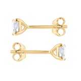 Goldsmiths 18ct Yellow Gold 0.60cttw Brilliant Cut Diamond Solitaire Stud Earrings