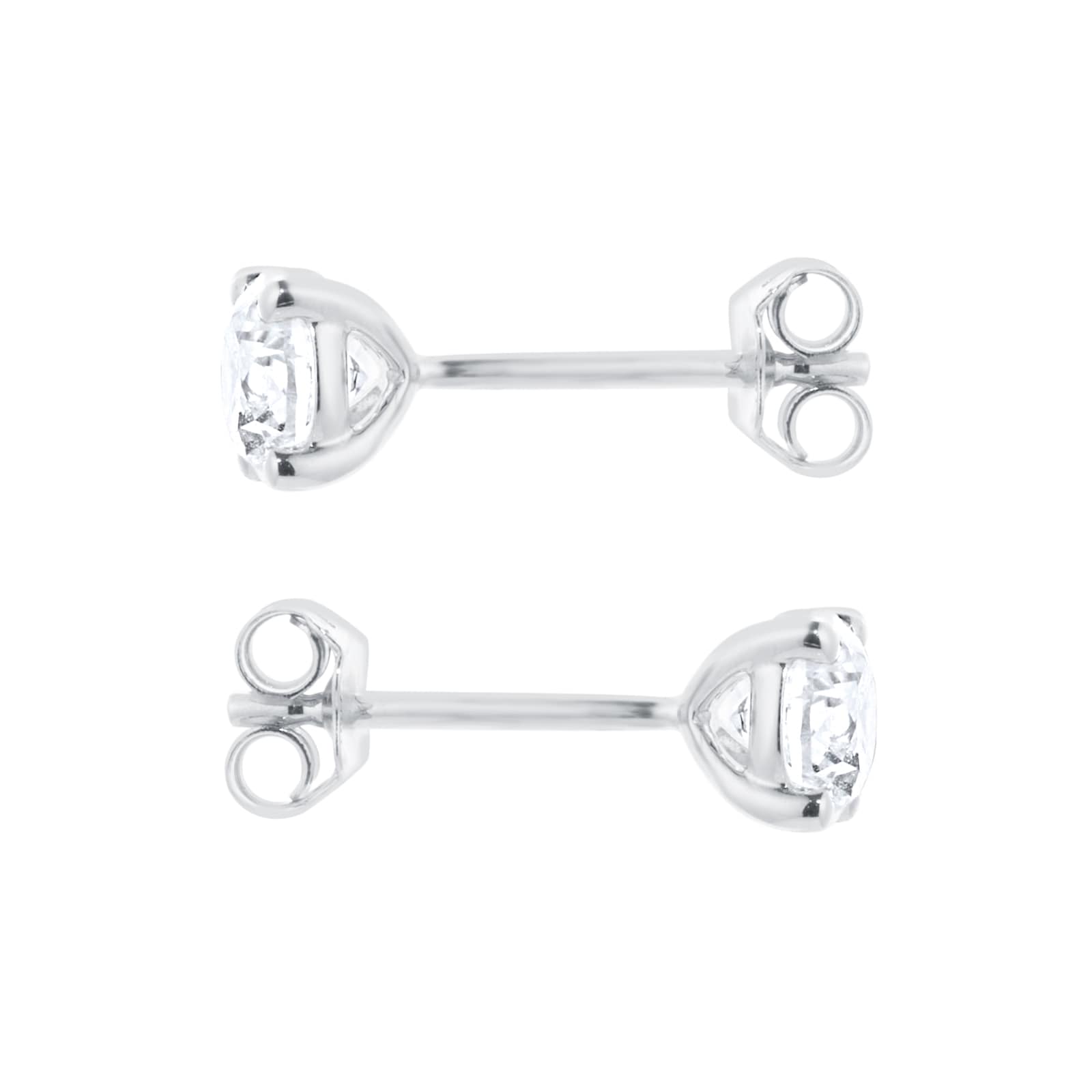 Goldsmiths 18ct White Gold 1.00cttw Brilliant Cut Diamond Solitaire Stud Earrings Goldsmiths 18ct White Gold 1.00cttw Brilliant Cut Diamond Solitaire Stud Earrings