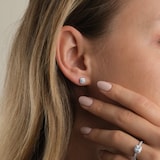 Best Luxury 
9ct White Gold 0.34cttw Brilliant Cut Diamond Halo Stud Earrings