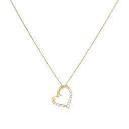12153625 - 9ct Yellow Gold 0.10cttw Diamond Heart Pendant