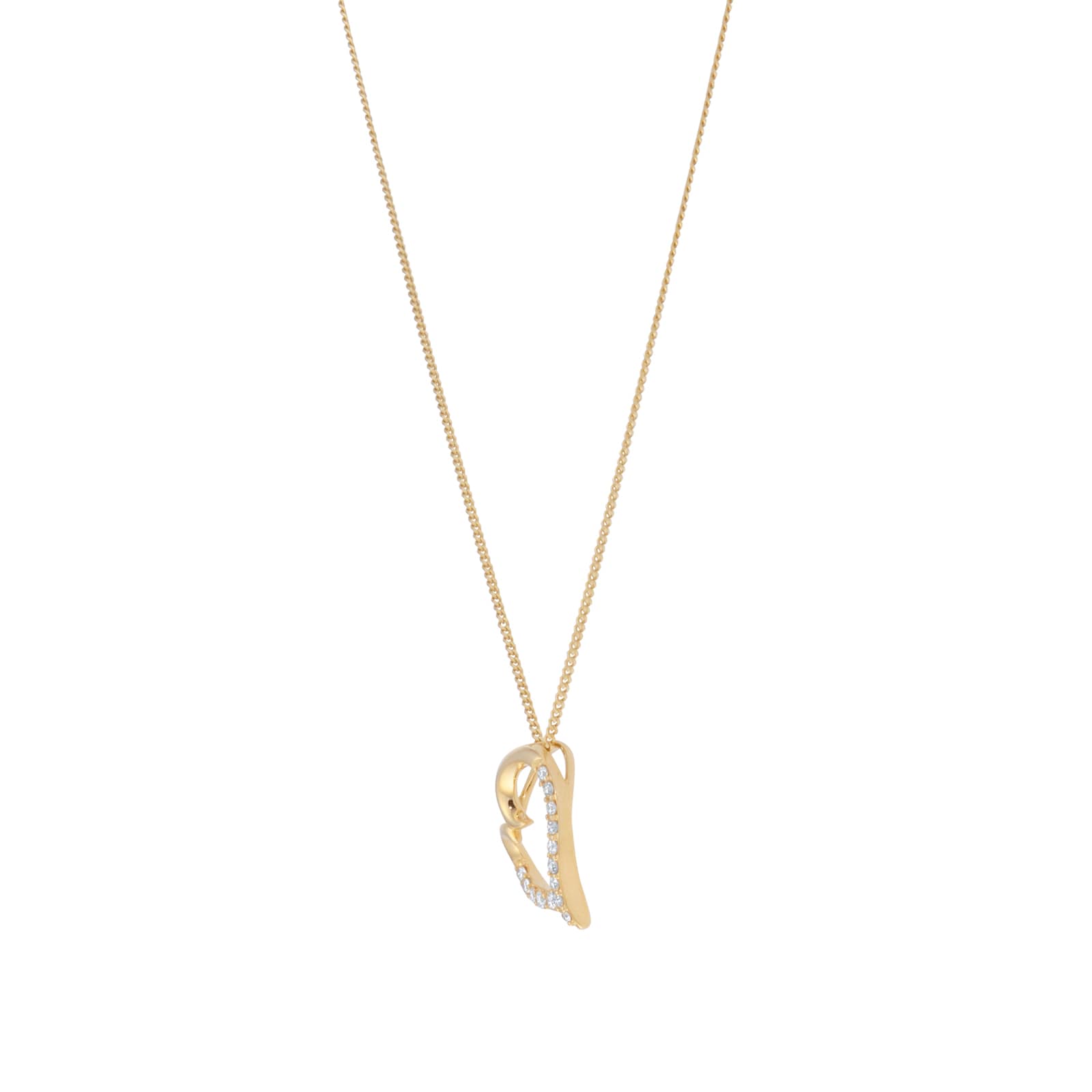 Goldsmiths 9ct Yellow Gold 0.10cttw Diamond Heart Pendant Goldsmiths 9ct Yellow Gold 0.10cttw Diamond Heart Pendant