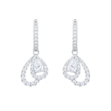 Mappin & Webb Amelia 18ct White Gold 1.10cttw Pear Spiral Drop Earrings