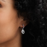 Mappin & Webb Amelia 18ct White Gold 1.10cttw Pear Spiral Drop Earrings