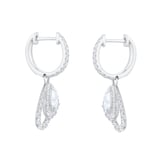 Mappin & Webb Amelia 18ct White Gold 1.10cttw Pear Spiral Drop Earrings