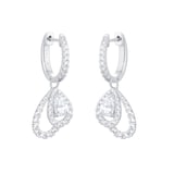 Mappin & Webb Amelia 18ct White Gold 1.10cttw Pear Spiral Drop Earrings