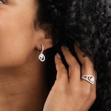 Mappin & Webb Amelia 18ct White Gold 1.10cttw Pear Spiral Drop Earrings