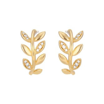 Mappin 
Webb Vinea 18ct Yellow Gold 0.09cttw Diamond Hoop Earrings