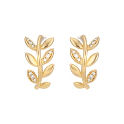 12153637 - Vinea 18ct Yellow Gold 0.09cttw Diamond Hoop Earrings