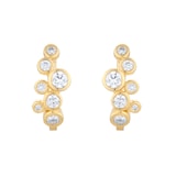 Mappin & Webb Gossamer 18ct Yellow Gold 0.72cttw Diamond Hoop Earrings