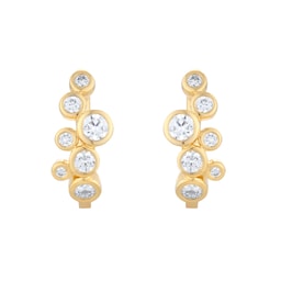 12153639 - Gossamer 18ct Yellow Gold 0.72cttw Diamond Hoop Earrings