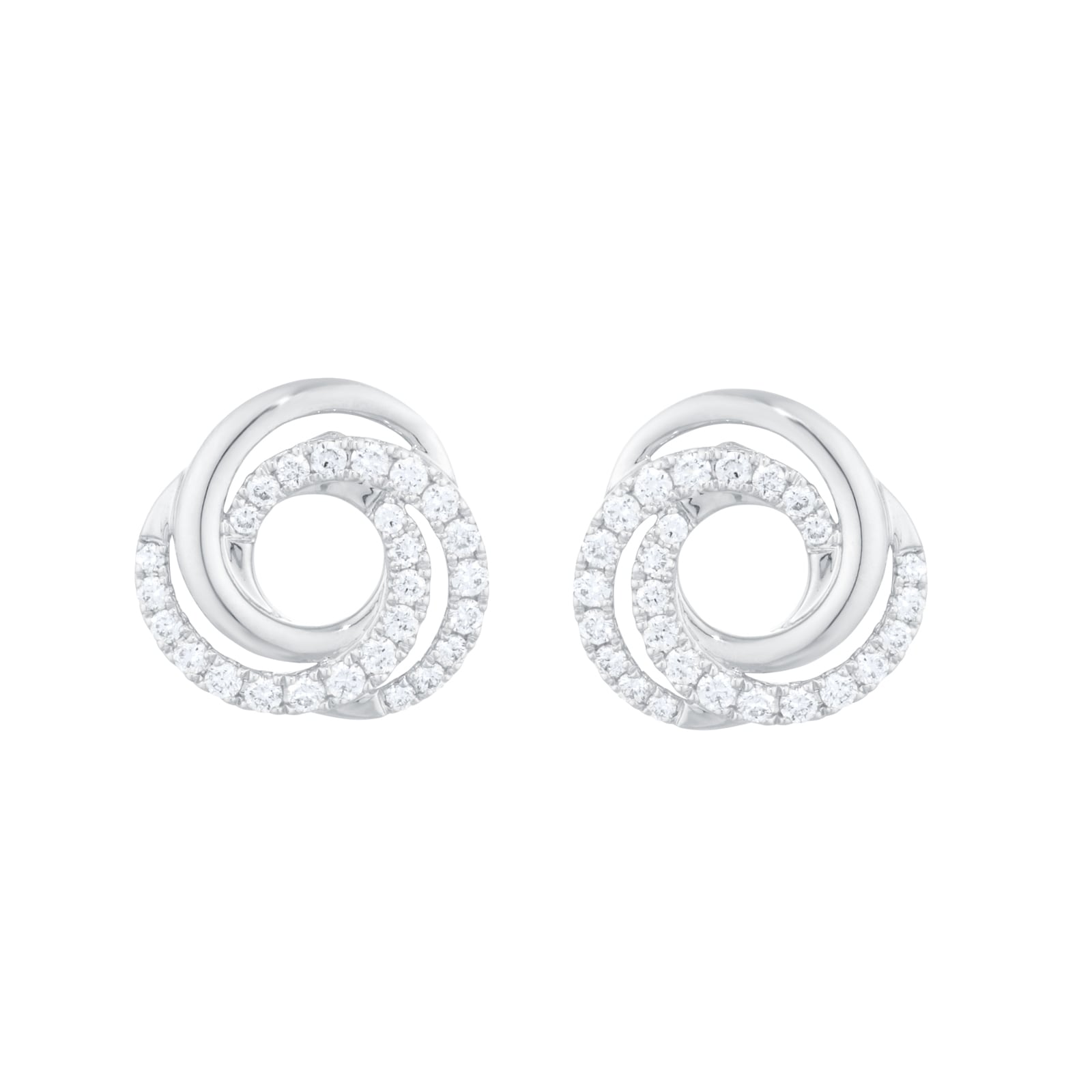 Mappin 
Webb Fortune 18ct White Gold 0.34cttw Diamond Spiral Stud Earrings