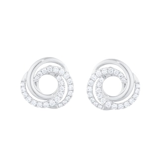 Mappin 
Webb Fortune 18ct White Gold 0.34cttw Diamond Spiral Stud Earrings