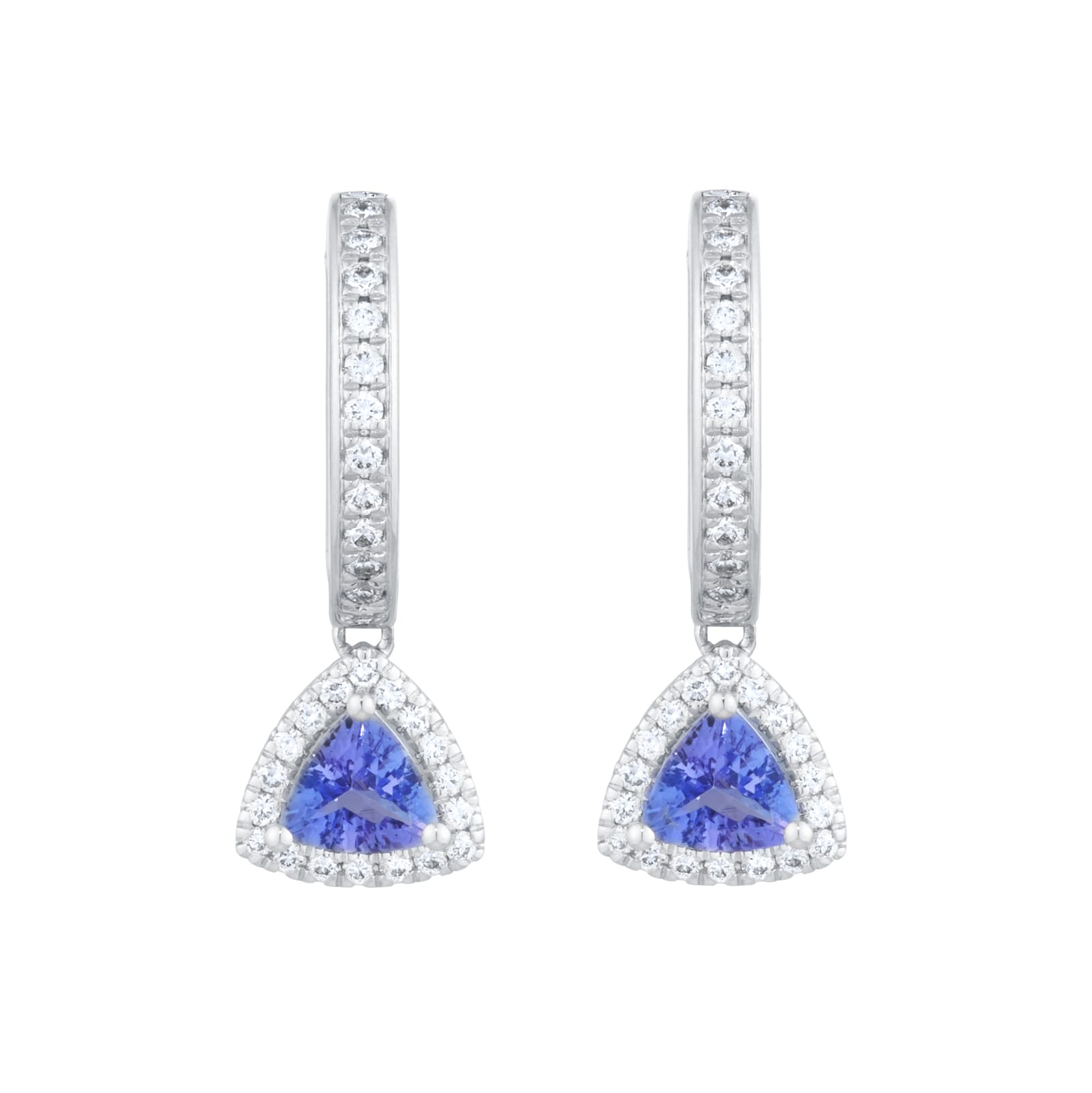 Mappin 
Webb 18ct White Gold Tanzanite 
0.33cttw Diamond Drop Earrings
