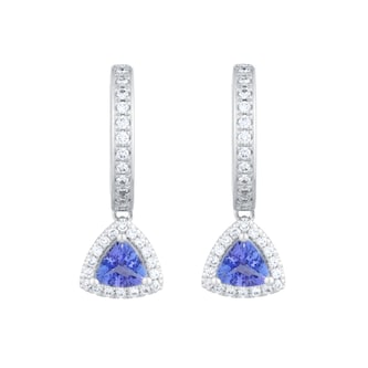 Mappin 
Webb 18ct White Gold Tanzanite 
0.33cttw Diamond Drop Earrings