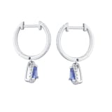Mappin & Webb 18ct White Gold Tanzanite & 0.33cttw Diamond Drop Earrings