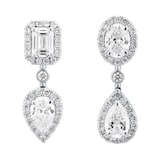 Mappin & Webb Amelia 18ct White Gold 2.90cttw Diamond Drop Earrings