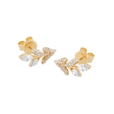 Mappin & Webb Vinea 18ct Yellow Gold 0.60cttw Diamond Climber Earrings