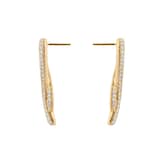 Mappin & Webb Libretto 18ct Yellow Gold 1.31cttw Diamond Pave Knot Earrings