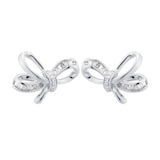 Mappin & Webb 18ct White Gold 0.58cttw Diamond Bow Stud Earrings