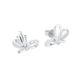 Mappin & Webb 18ct White Gold 0.58cttw Diamond Bow Stud Earrings