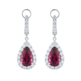 Mappin & Webb 18ct White Gold 3.88cttw Pink Tourmaline & 1.19cttw Diamond Necklace