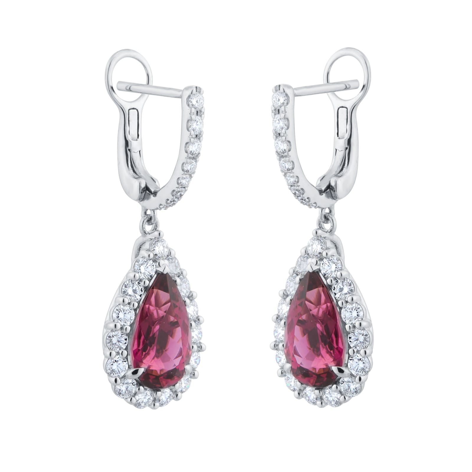 Mappin 
Webb 18ct White Gold 3.88cttw Pink Tourmaline 
1.19cttw Diamond Necklace