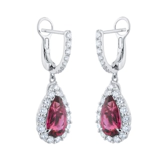 Mappin 
Webb 18ct White Gold 3.88cttw Pink Tourmaline 
1.19cttw Diamond Necklace