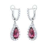 Mappin & Webb 18ct White Gold 3.88cttw Pink Tourmaline & 1.19cttw Diamond Necklace