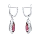 Mappin & Webb 18ct White Gold 3.88cttw Pink Tourmaline & 1.19cttw Diamond Necklace