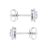 Goldsmiths 9ct White Gold 0.40cttw Brilliant Cut Diamond Halo Stud Earrings