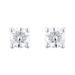 12153655 - 9ct White Gold 0.40cttw Brilliant Cut Diamond Solitaire Stud Earrings