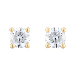 12153656 - 9ct Yellow Gold 0.40cttw Brilliant Cut Diamond Solitaire Stud Earrings