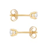 Goldsmiths 9ct Yellow Gold 0.40cttw Brilliant Cut Diamond Solitaire Stud Earrings