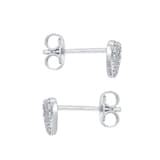 Goldsmiths 9ct White Gold 0.07cttw Diamond Heart Studs
