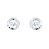 Goldsmiths 9ct White Gold 0.15cttw Rob over Diamond Stud Earrings