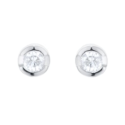 12153662 - 9ct White Gold 0.15cttw Rob over Diamond Stud Earrings