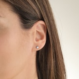 Goldsmiths 9ct White Gold 0.15cttw Rob over Diamond Stud Earrings