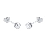 Goldsmiths 9ct White Gold 0.15cttw Rob over Diamond Stud Earrings
