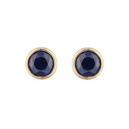 12153668 - 9ct Yellow Gold Sapphire Birthstone Stud Earrings