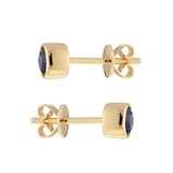 Goldsmiths 9ct Yellow Gold Sapphire Birthstone Stud Earrings