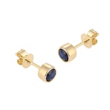 Goldsmiths 9ct Yellow Gold Sapphire Birthstone Stud Earrings