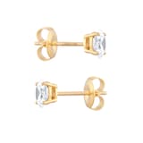 Mappin & Webb 18ct Yellow Gold 0.80cttw GIA Oval Cut Diamond Stud Earrings
