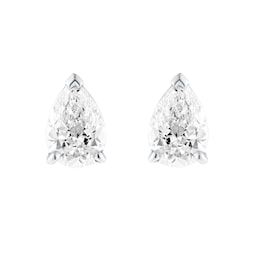 12153673 - Platinum 0.80cttw GIA Pear Cut Diamond Stud Earrings