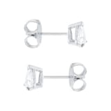 Mappin & Webb Platinum 0.80cttw GIA Pear Cut Diamond Stud Earrings