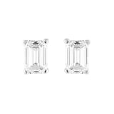 Mappin & Webb Platinum 0.80cttw GIA Emerald Cut Diamond Stud Earrings