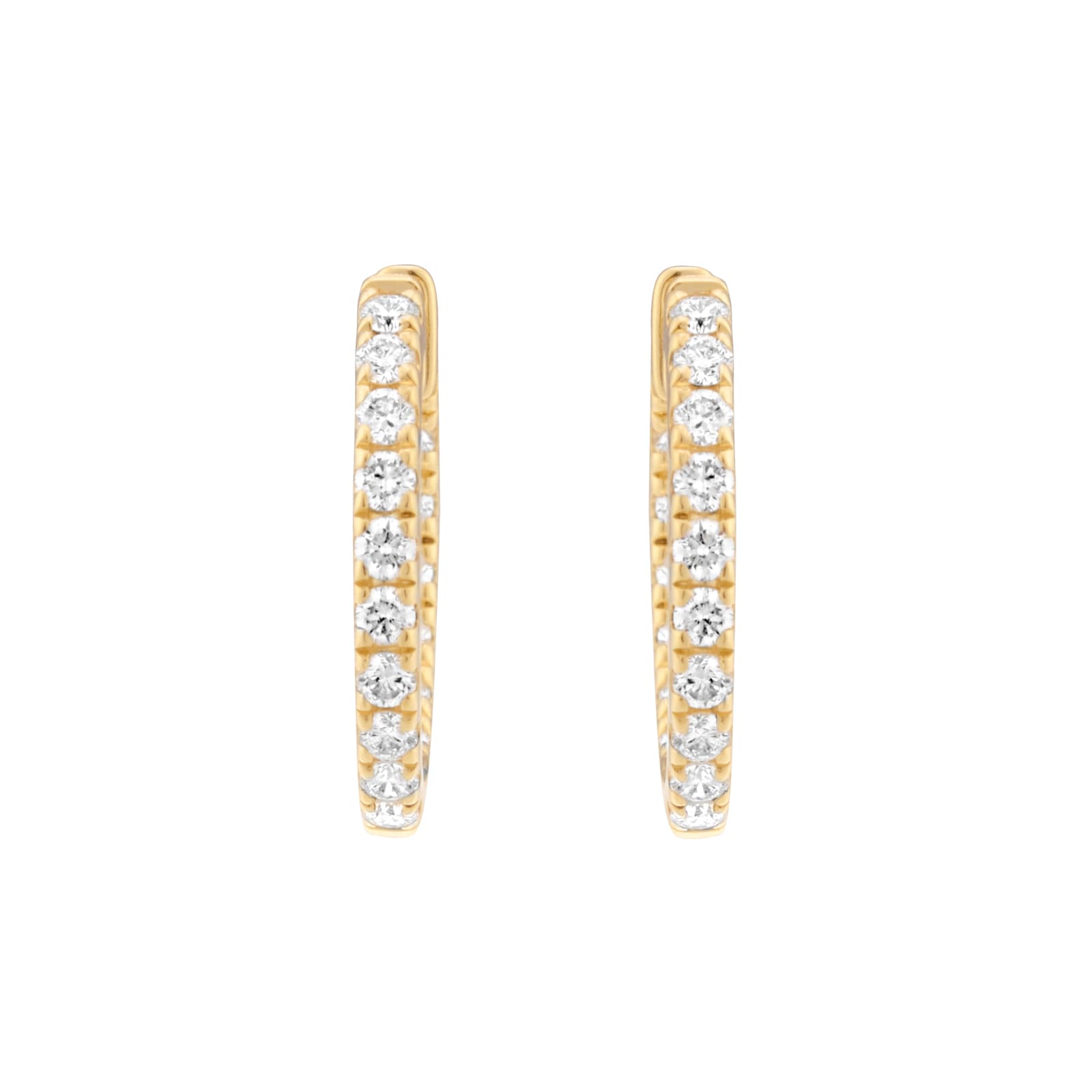 Mappin & Webb 18ct Yellow Gold 0.50cttw Diamond 15mm Hoop Earrings Mappin & Webb 18ct Yellow Gold 0.50cttw Diamond 15mm Hoop Earrings