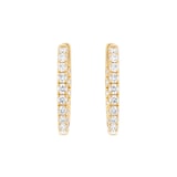 Mappin & Webb 18ct Yellow Gold 0.50cttw Diamond 15mm Hoop Earrings